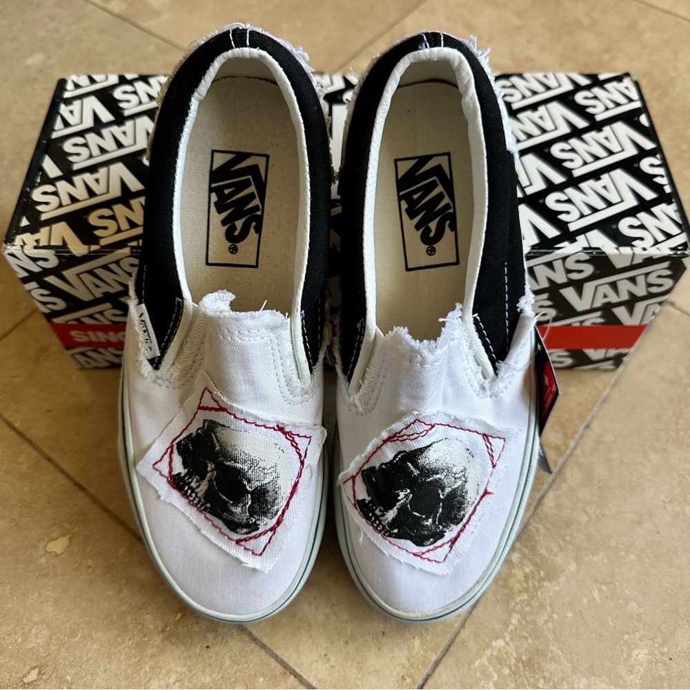 NWT Vans Classic Slip-On Punk Skull Shoes